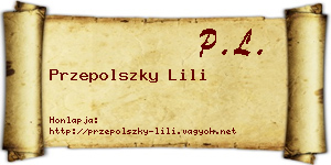Przepolszky Lili névjegykártya